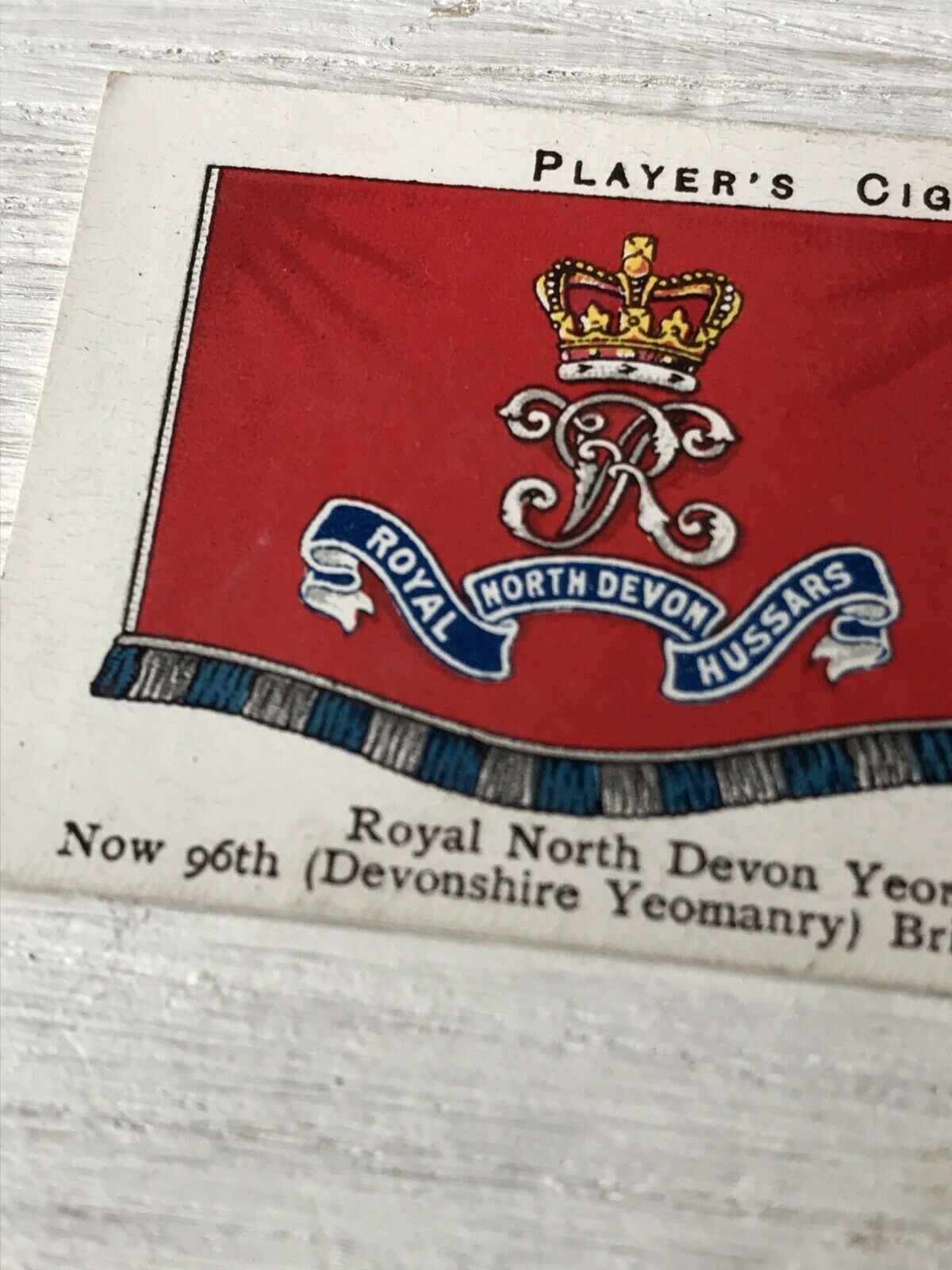 Vintage Players Cigarettes Card Drum Banners & Cap Badges 43 Royal North Devon