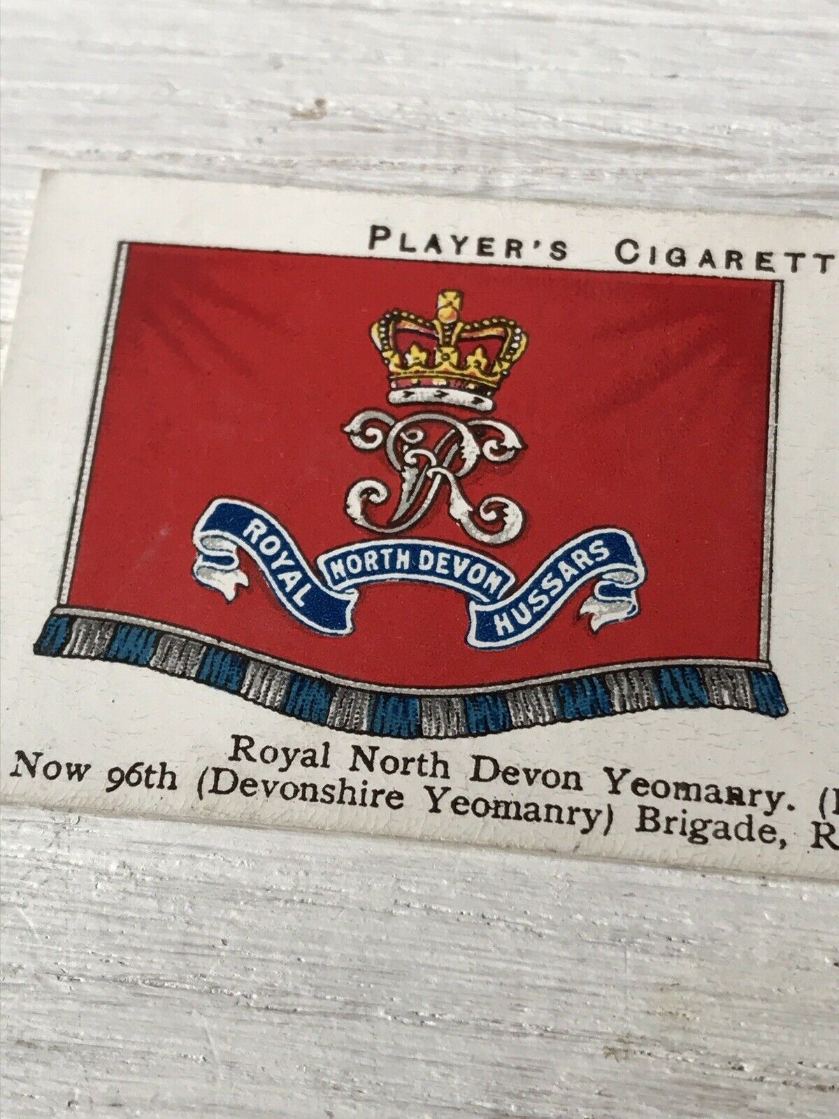 Vintage Players Cigarettes Card Drum Banners & Cap Badges 43 Royal North Devon