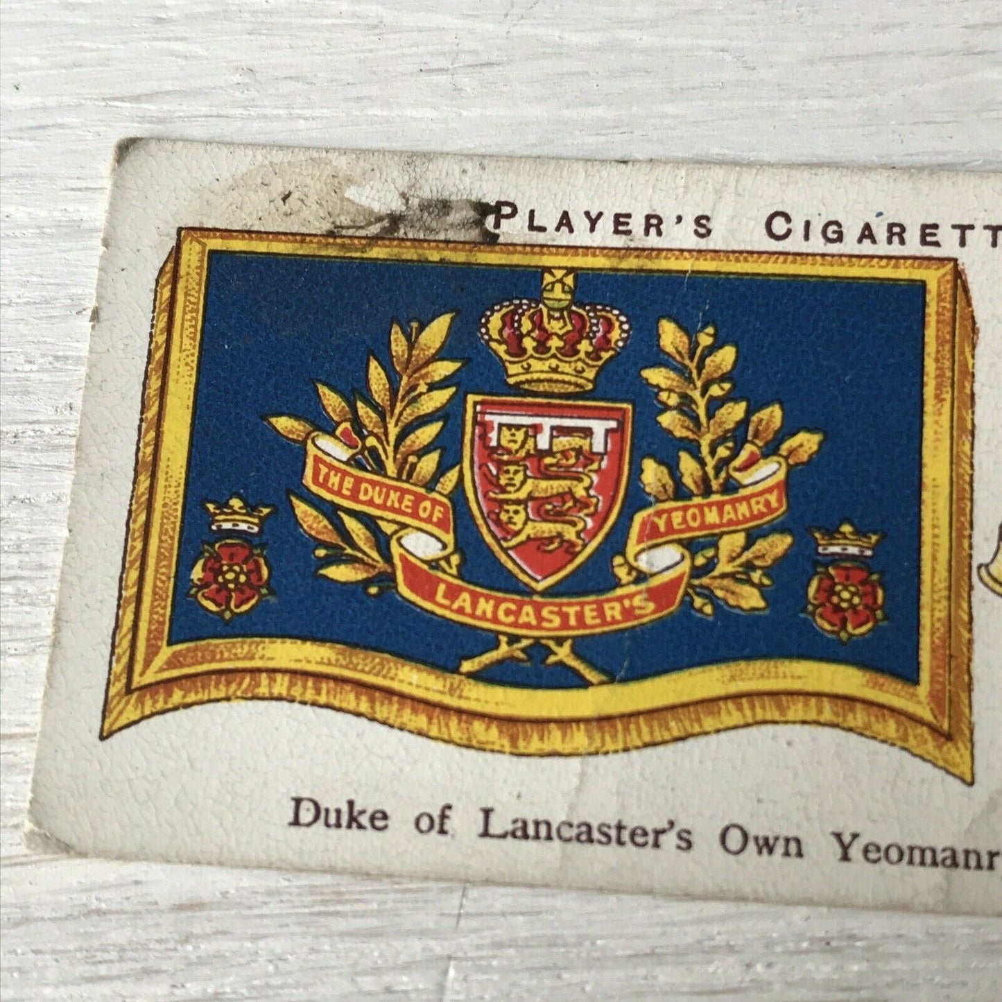 Vintage Players Cigarettes Card Drum Banners & Cap Badges 32 Duke Of Lancaster