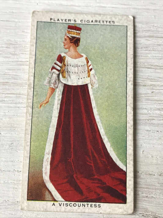 Vintage Players Cigarettes Card Coronation Series Ceremonial Dress 11 Viscountes