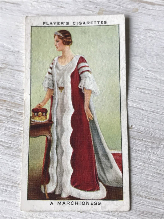 Vintage Players Cigarettes Card Coronation Series Ceremonial Dress 10 Marchiones