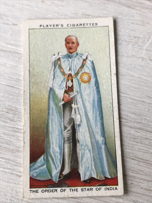 Vintage Players Cigarettes Card Coronation Series Ceremonial Dress 25 Star India