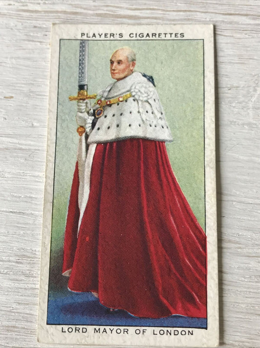 Vintage Players Cigarettes Card Coronation Series Ceremonial Dress 40 Mayor Lond