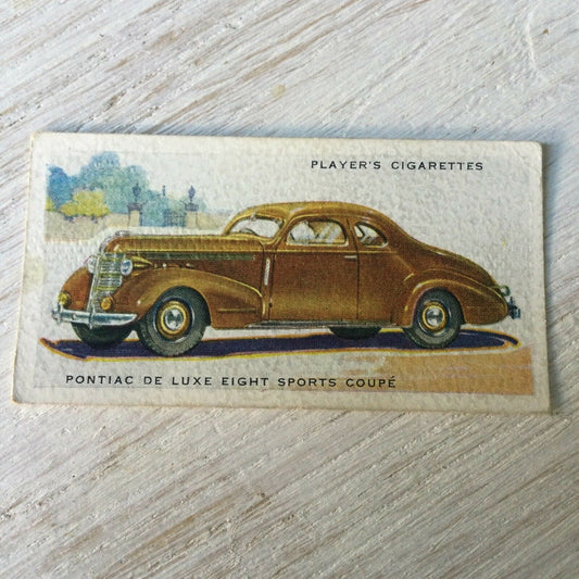 Vintage Players Cigarettes Card Motor Cars Series 2 35 Pontiac De Luxe Eight