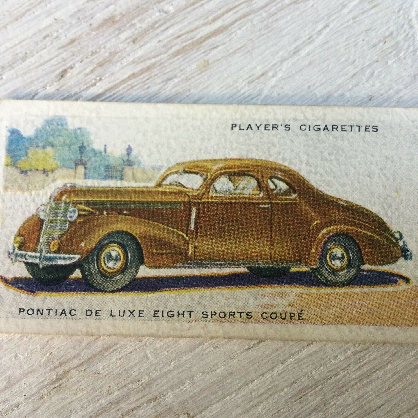 Vintage Players Cigarettes Card Motor Cars Series 2 35 Pontiac De Luxe Eight