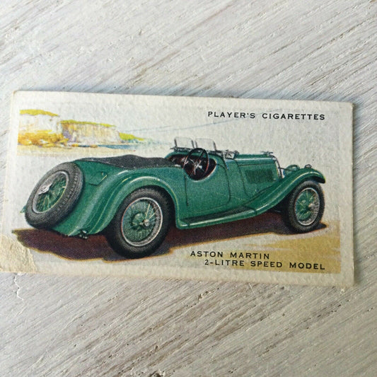 Vintage Players Cigarettes Card Motor Cars Series 2 4 Aston Martin 2 Litre Speed