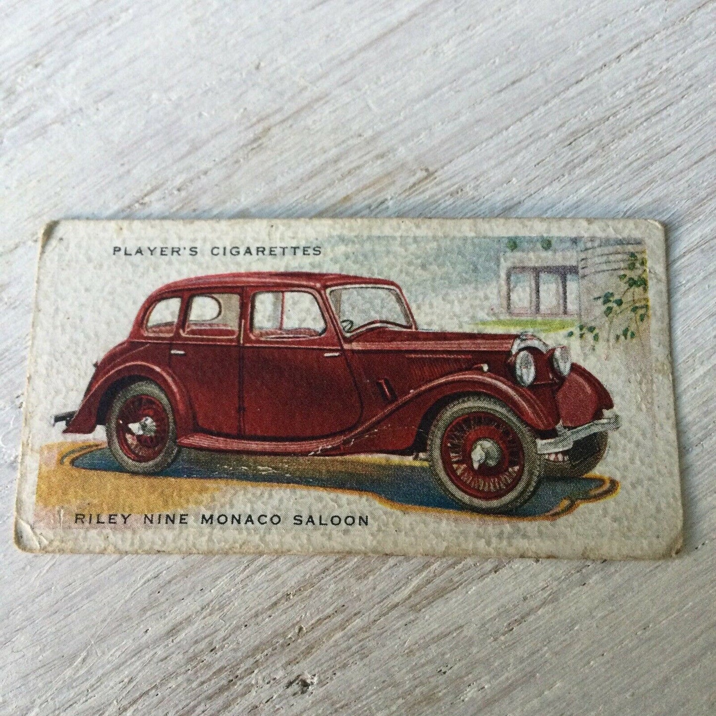 Vintage Players Cigarettes Card Motor Cars Series 2 38 Riley Nine Monaco Saloon