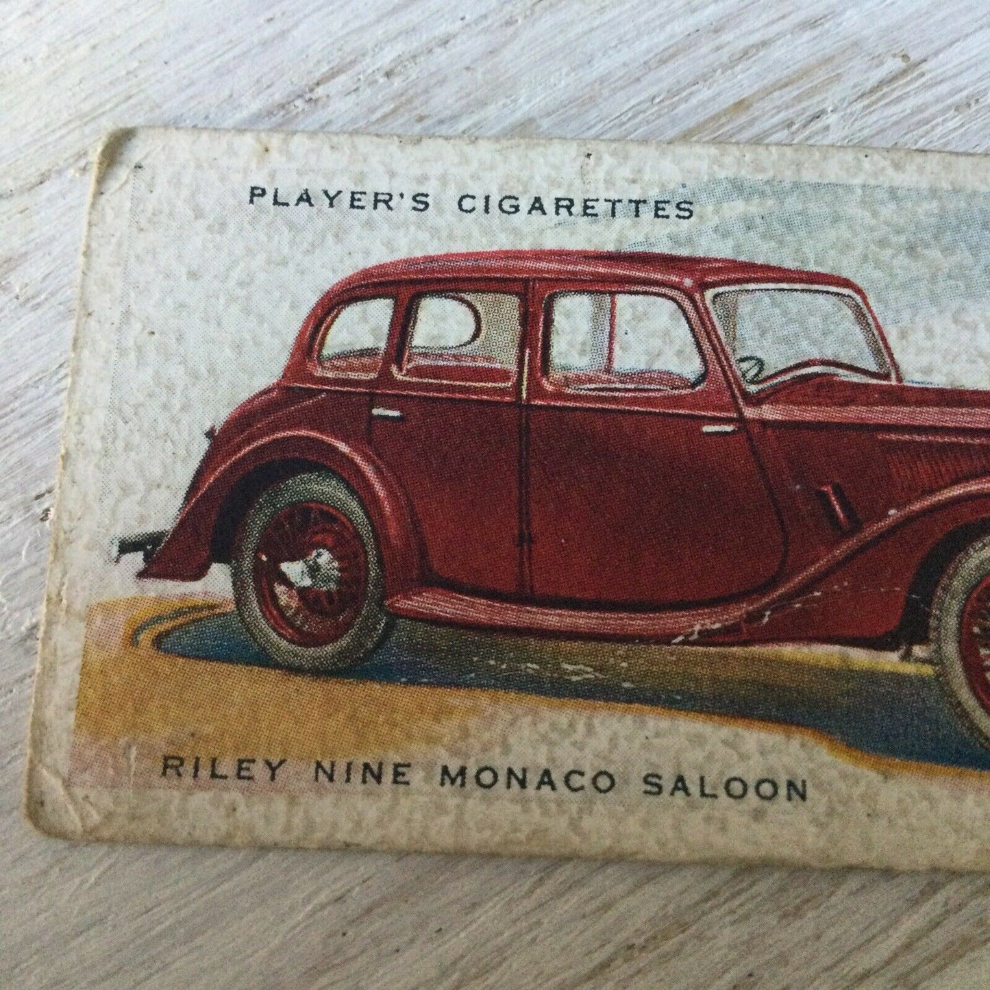 Vintage Players Cigarettes Card Motor Cars Series 2 38 Riley Nine Monaco Saloon