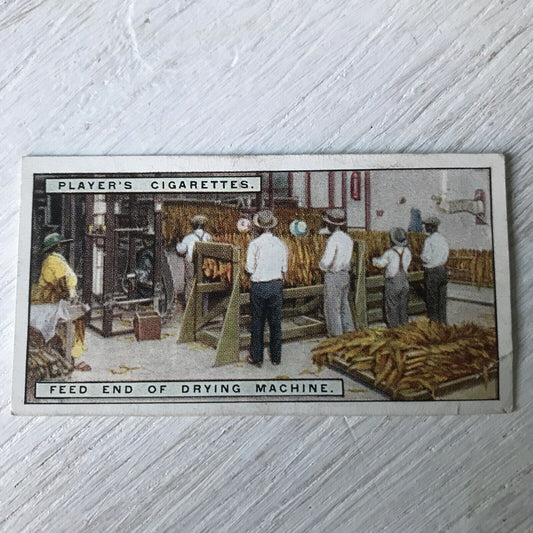 Vintage Players Cigarettes Card From Plantation To Smoker 20 Feed End Of Drying