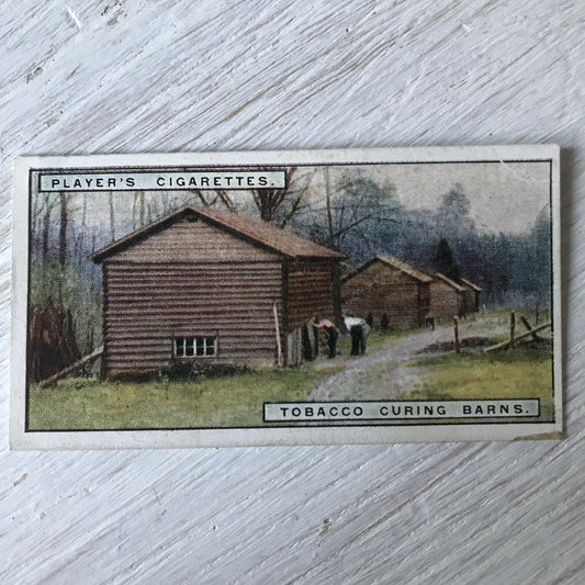 Vintage Players Cigarettes Card From Plantation To Smoker 10 Tobacco Curing Barn