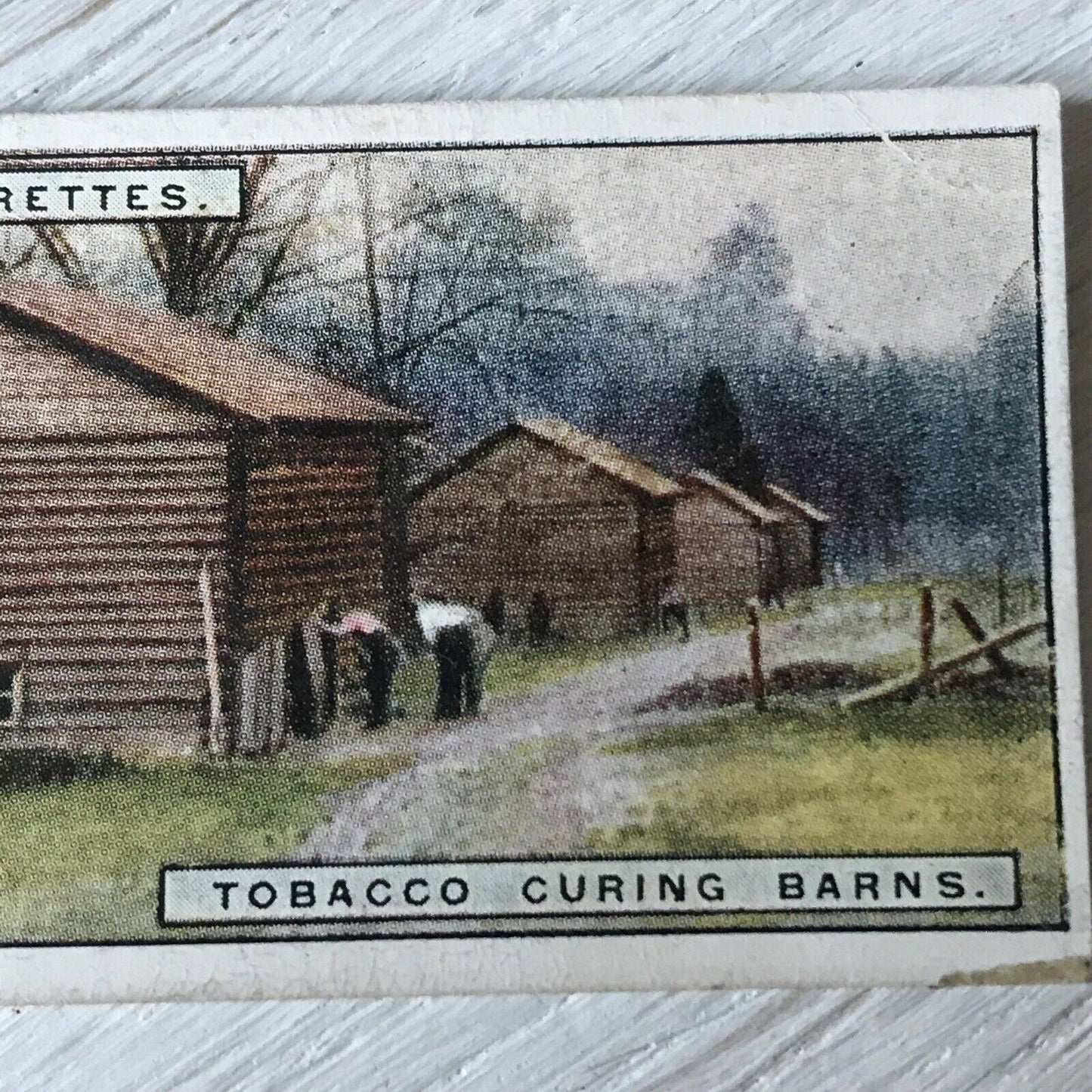 Vintage Players Cigarettes Card From Plantation To Smoker 10 Tobacco Curing Barn