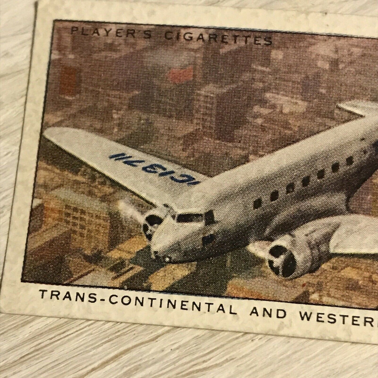 Vintage Players Cigarettes Card International Air Liners 47 TWA Douglas DC