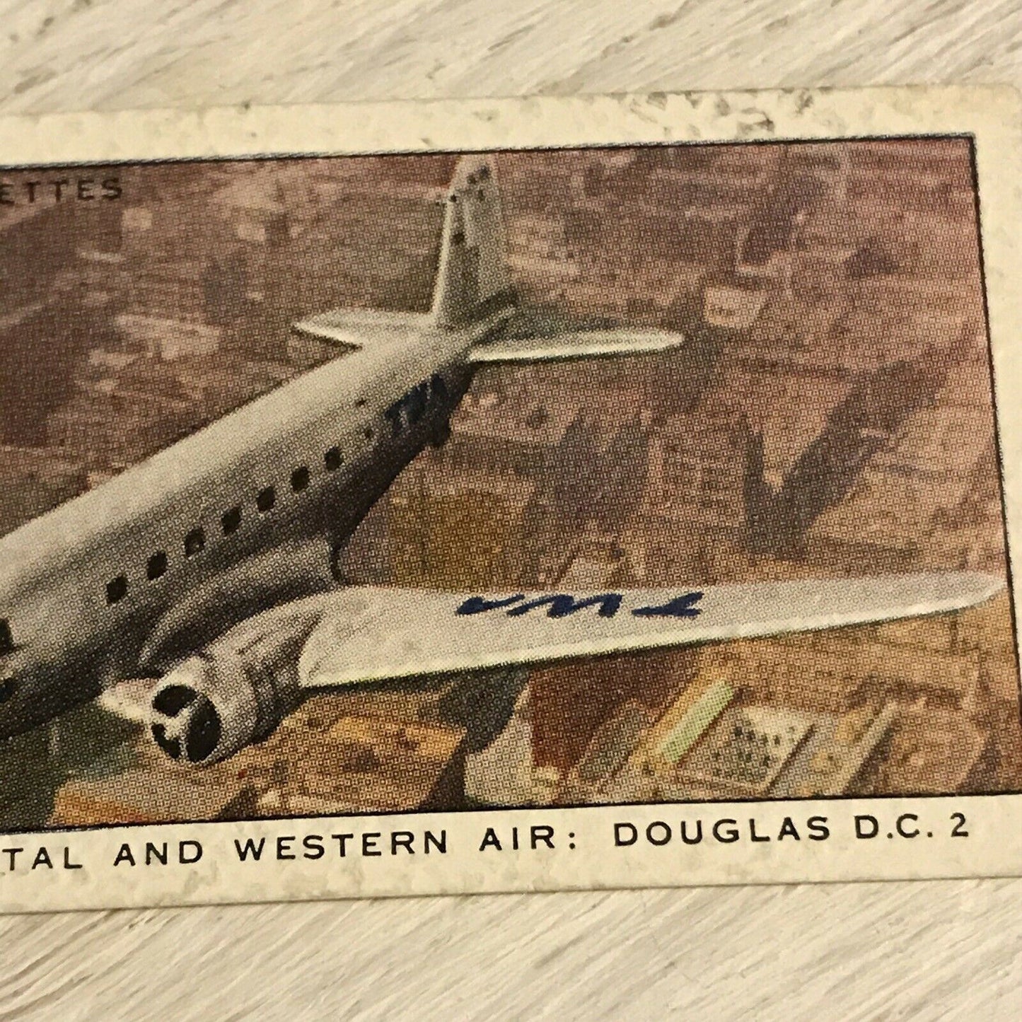 Vintage Players Cigarettes Card International Air Liners 47 TWA Douglas DC