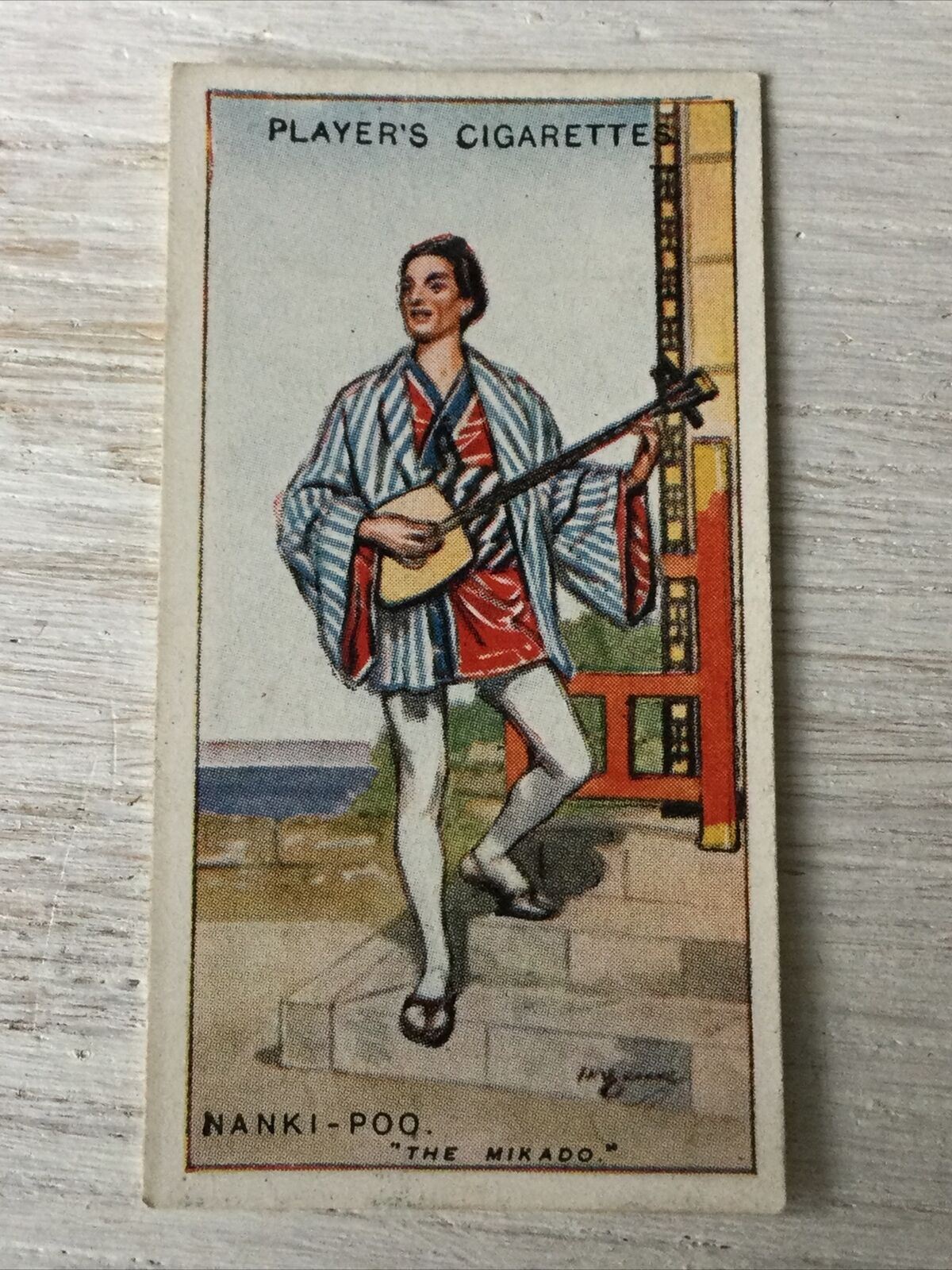 Players Cigarettes Card Gilbert & Sullivan 16 Nanki-Poo The Mikado