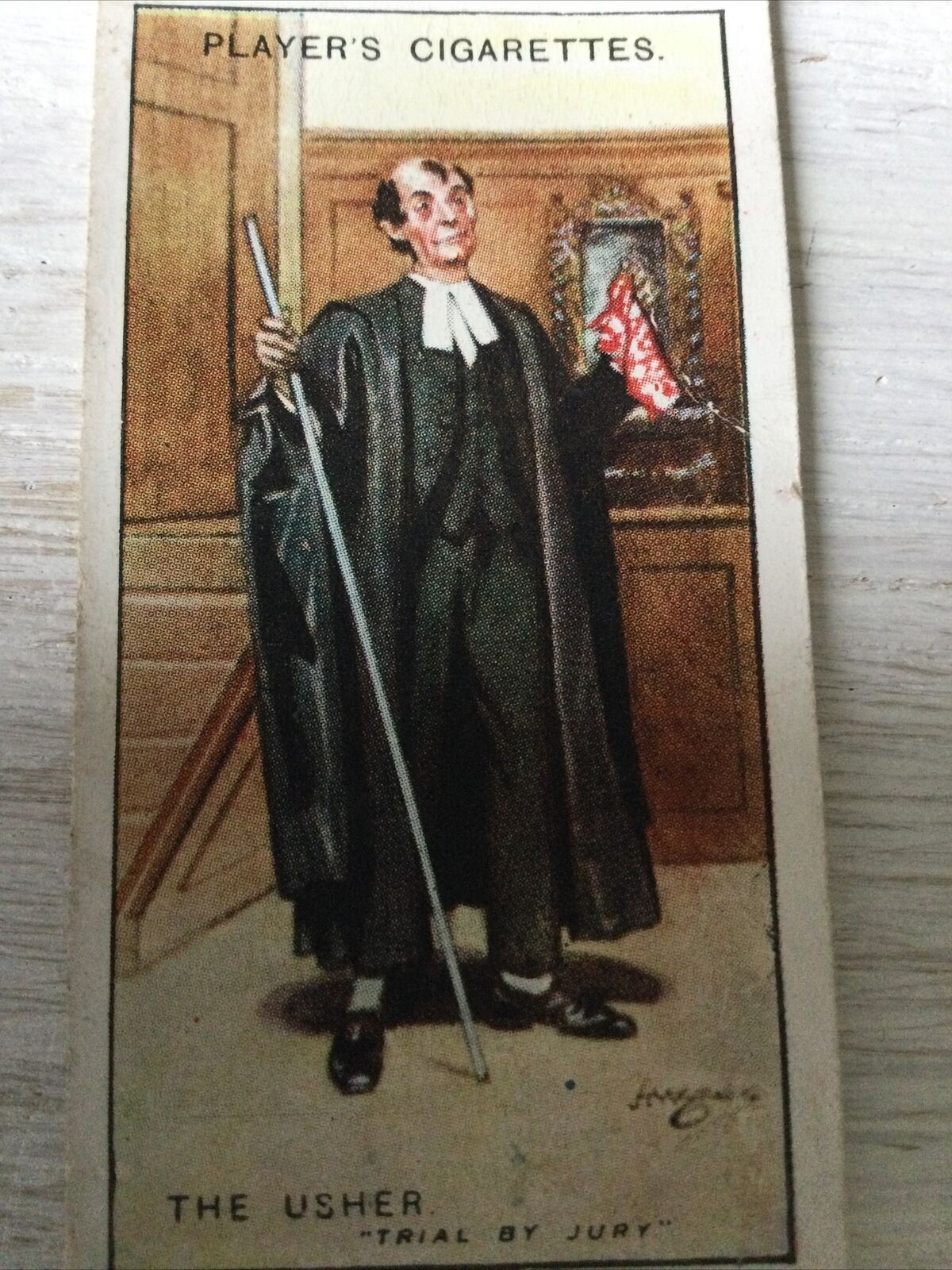 Players Cigarettes Card Gilbert & Sullivan 46 The Usher Trial By Jury Vintage Pr