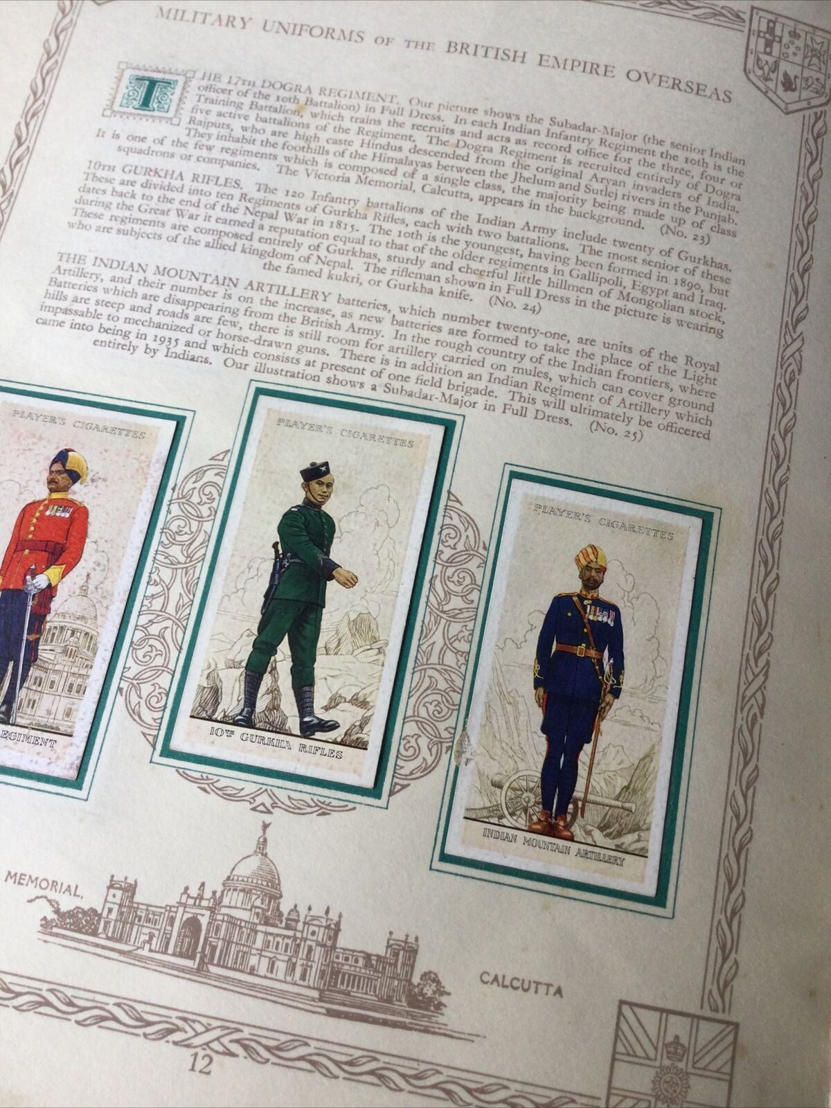 Players Cigarette Cards Complete Album. Military Uniforms Of The British Empire