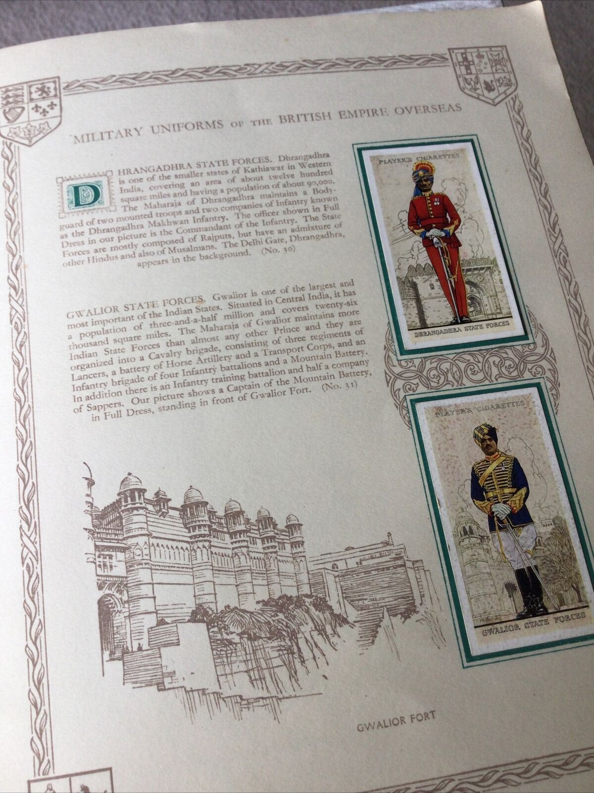 Players Cigarette Cards Complete Album. Military Uniforms Of The British Empire