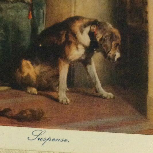 Players Cigarettes Card Large Famous Paintings  Landseer ‘SUSPENSE’ DOG WAITING