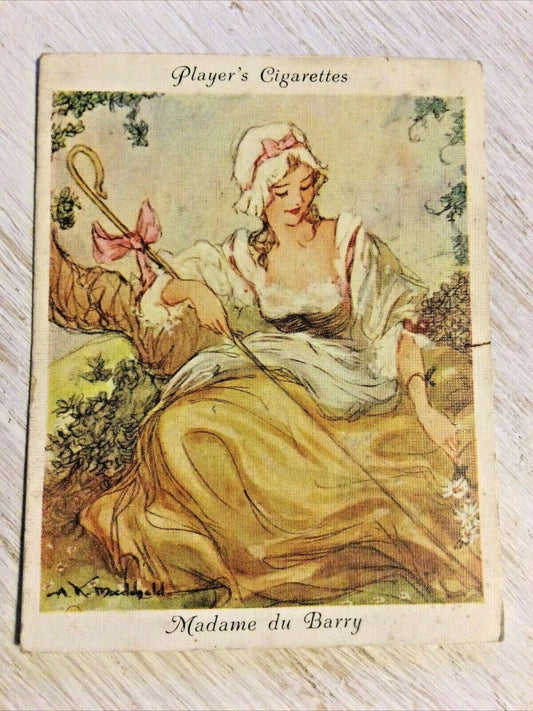 Players Cigarettes Card Large. Famous Beauties. MADAME DU BARRY No.19 Macdonald