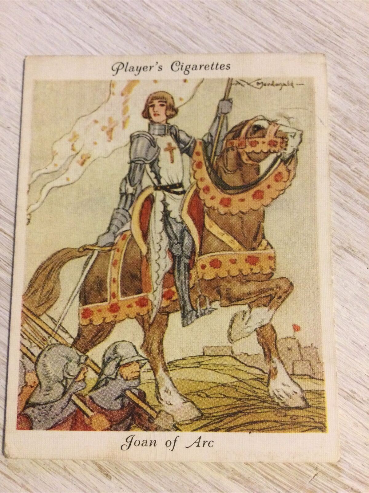 Players Cigarettes Card Large. Famous Beauties. 7 Joan Of Arc Maid Of Orleans