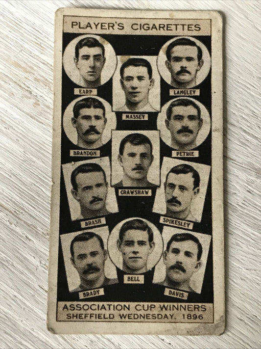 Players Cigarettes Card Association Cup Winners 17 Sheffield Wednesday 1896