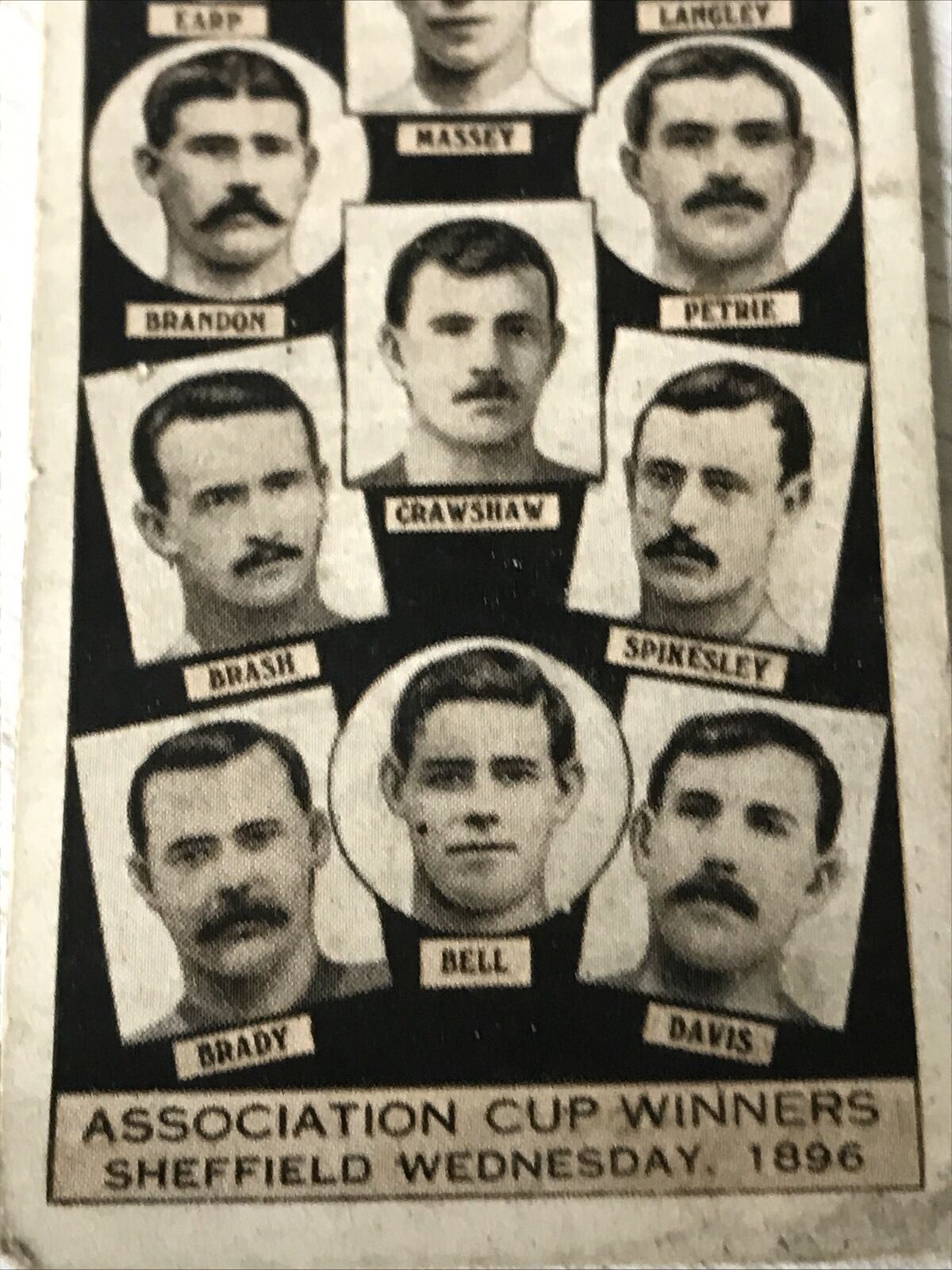 Players Cigarettes Card Association Cup Winners 17 Sheffield Wednesday 1896