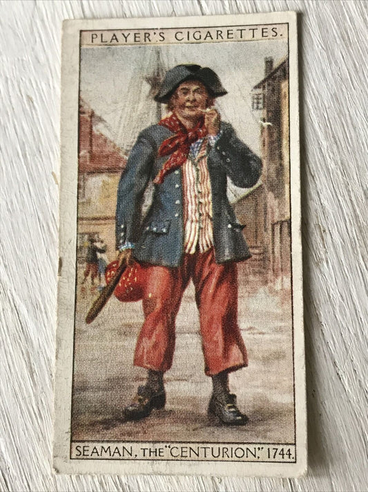 Players Cigarettes Card History Of Naval Dress 16 Seaman Of The Centurion 1744