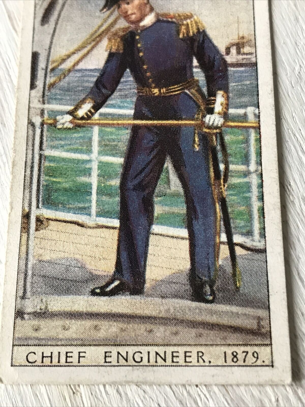 Players Cigarettes Card History Of Naval Dress 50 Chief Engineer 1879 Steam Ship