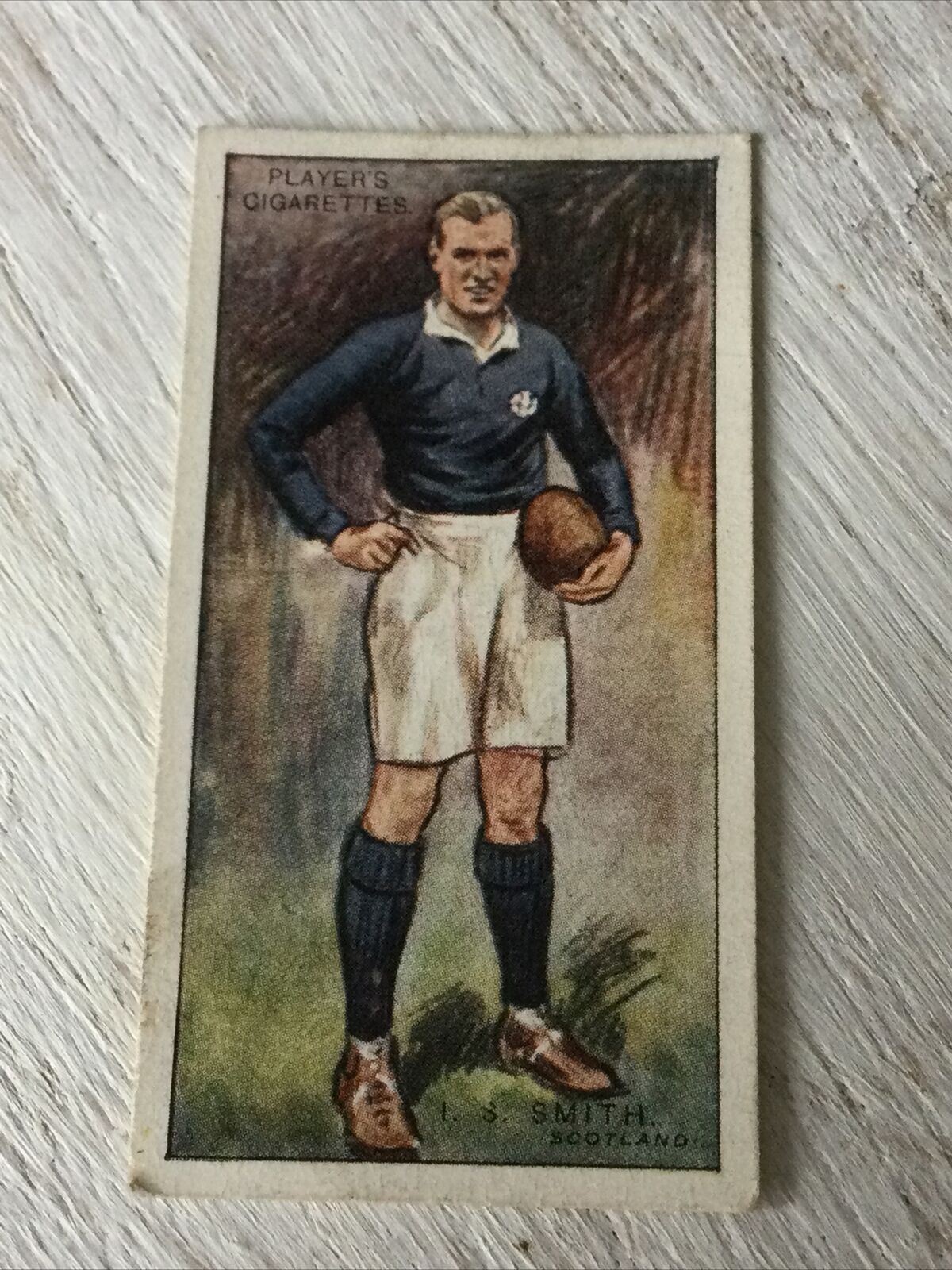 PLAYER'S Cigarette Card FOOTBALLERS 1928 Rugby Ian Smith Oxford Scotland No 40