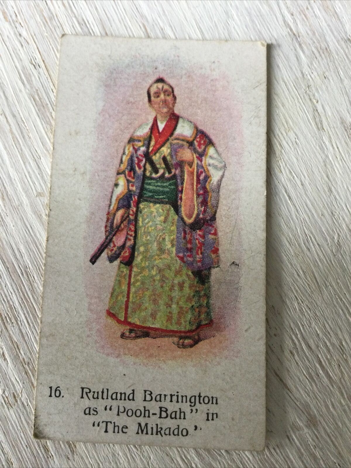 PLAYER'S Cigarette Card Past & Present. 16. Mr Rutland Barrington, Pooh Bah, Mik