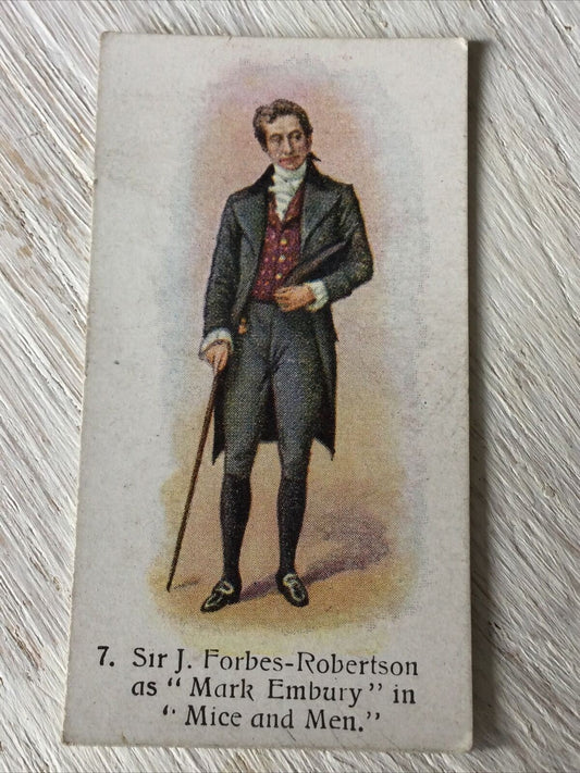 PLAYER'S Cigarette Card Past & Present 7 Mr J Forbes-Robertson Mark Embury Mice