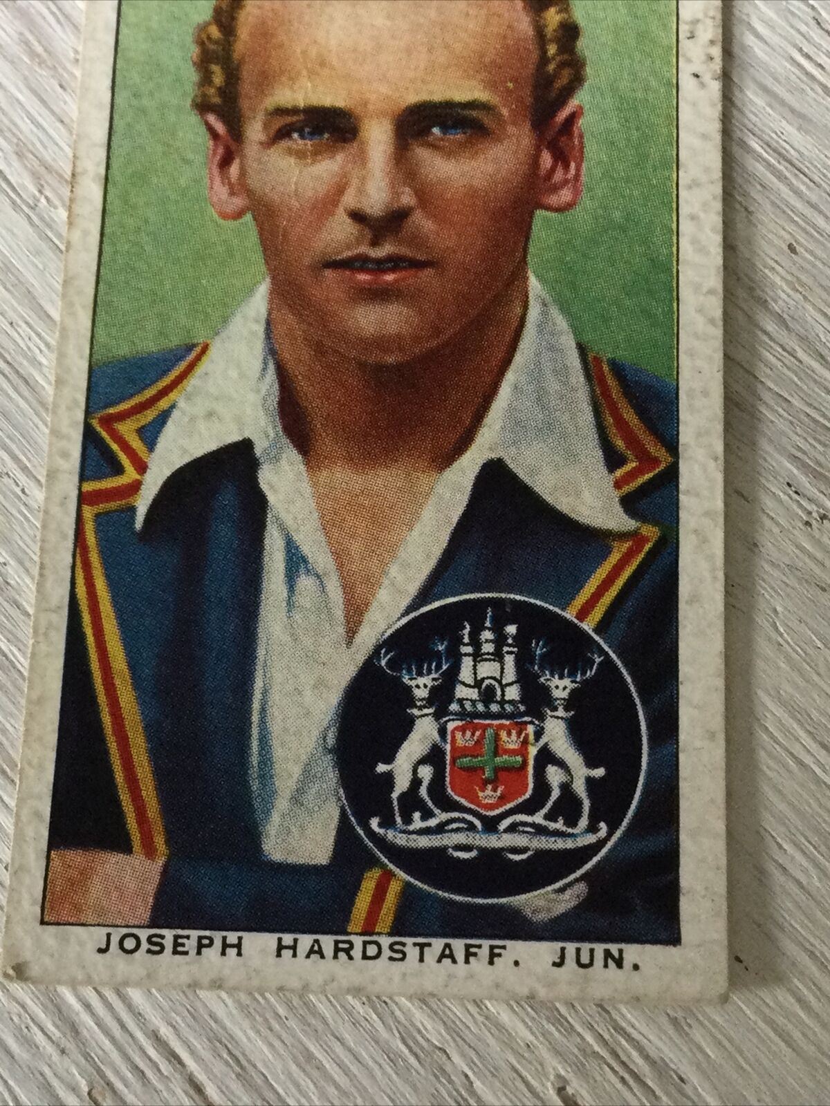 PLAYER'S Cigarette Card Cricketers 1938 13 Joseph Hardstaff Nottinghamshire Engl