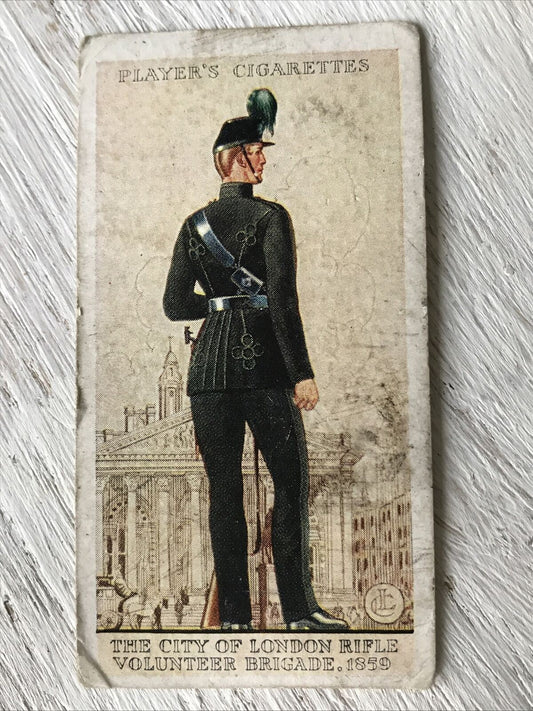 Players Cigarette Card Uniforms Of The Territorial Army 8 City Of London Rifle