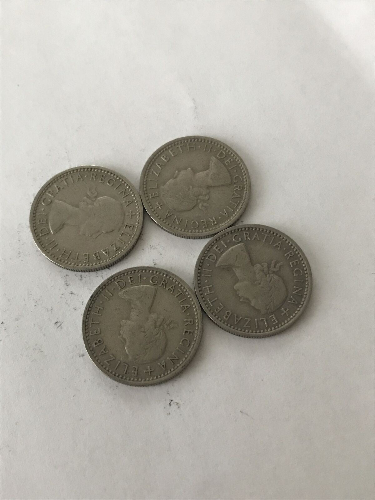 4 x 1964 Sixpence Coins Elizabeth II