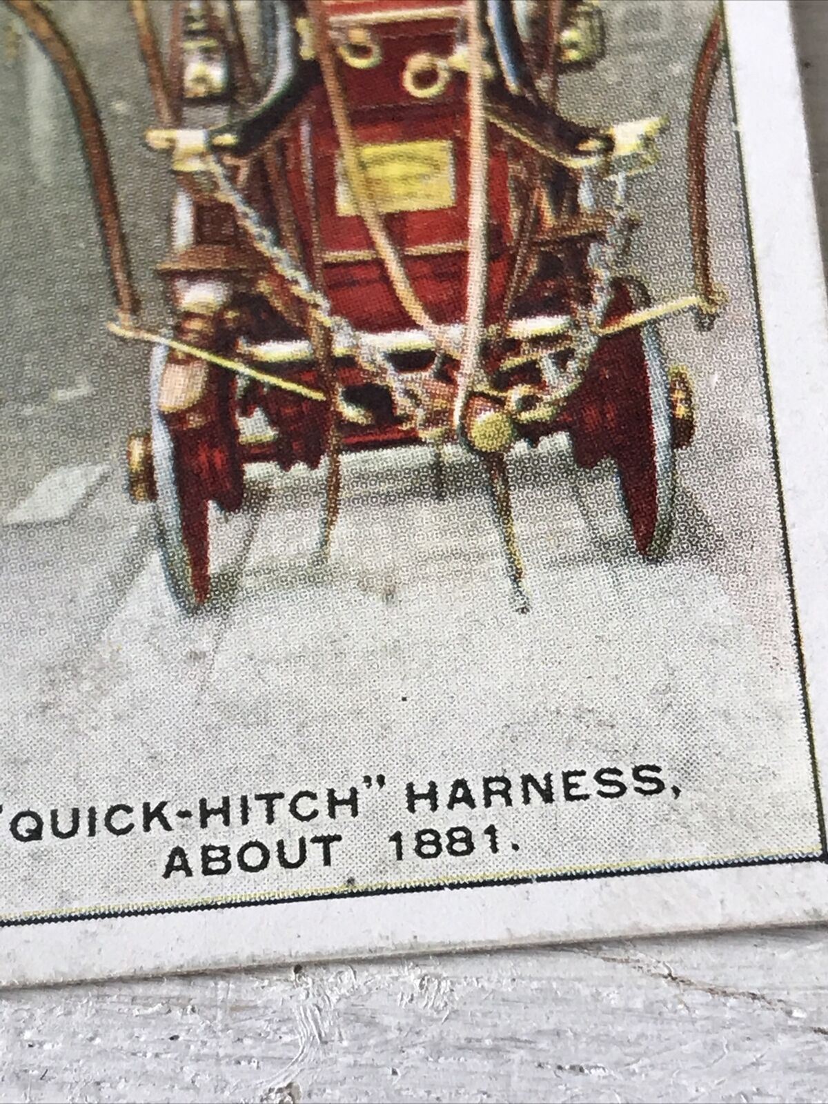 Players Cigarette Card Fire Fighting Appliances No21 Quick Hitch Harness c.1881