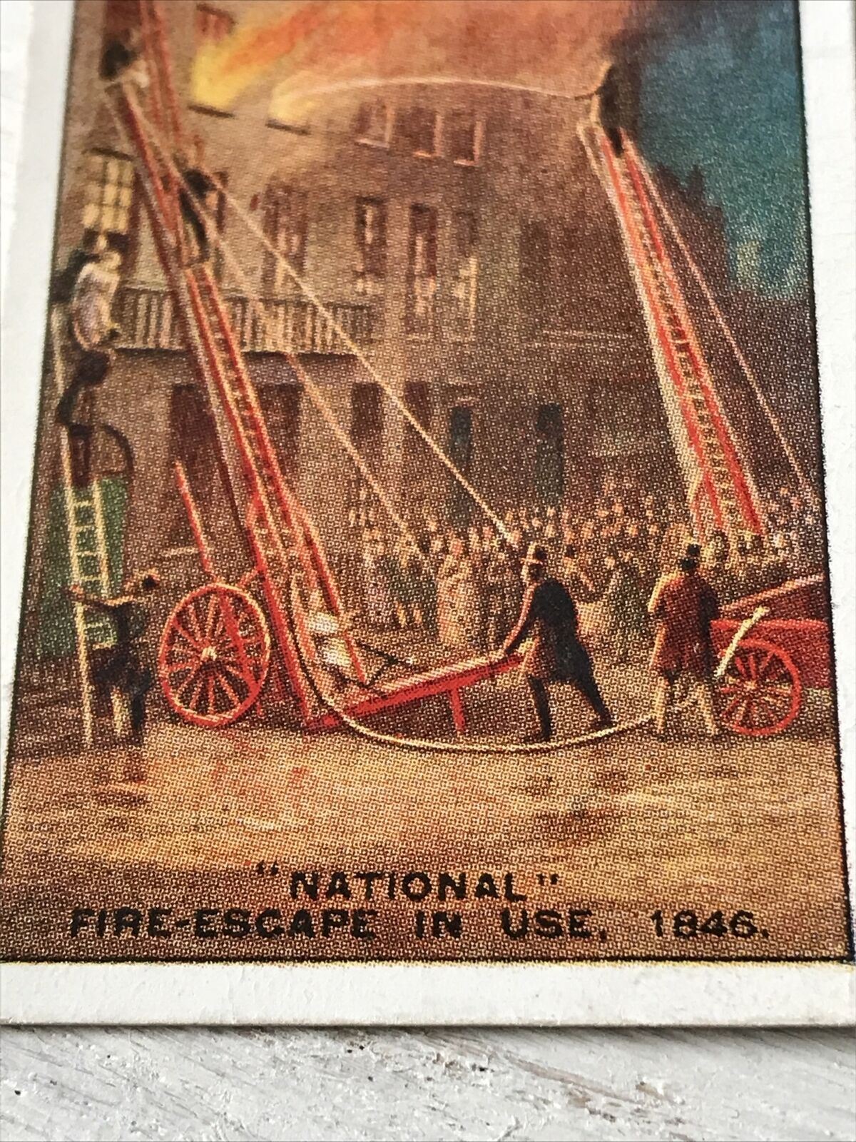 Players Cigarette Card Fire Fighting Appliances No9 National Fire Escape In Use