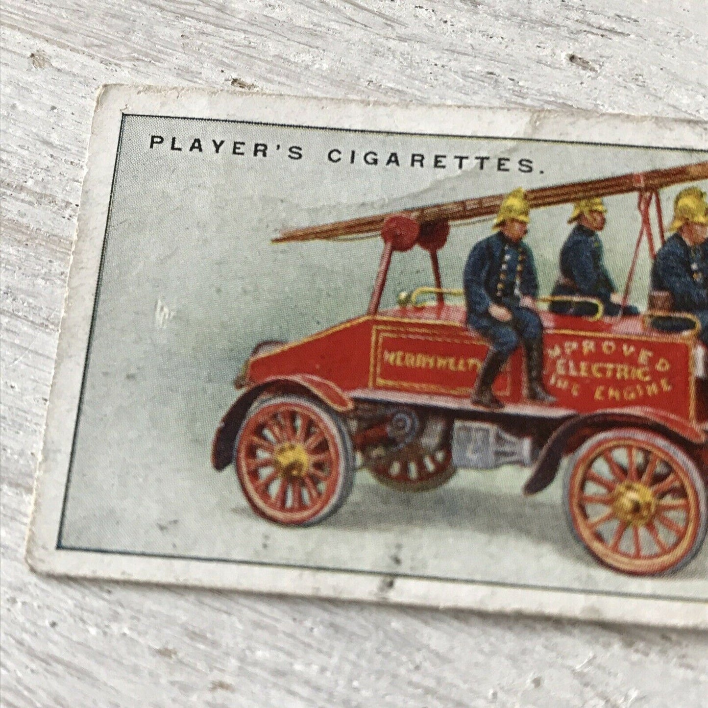 Players Cigarette Card Fire Fighting Appliances No 34 Electric Fire Engine 1910