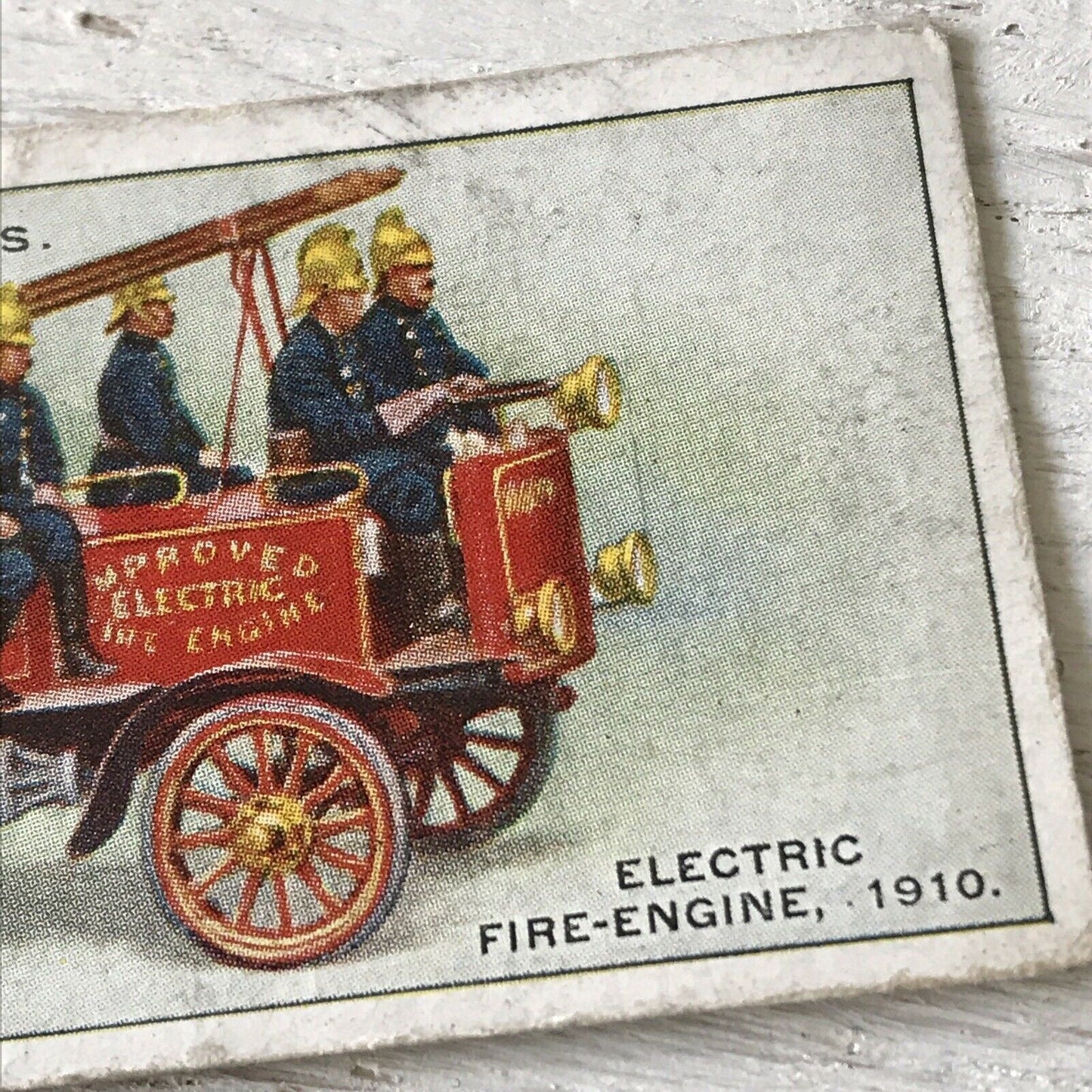 Players Cigarette Card Fire Fighting Appliances No 34 Electric Fire Engine 1910