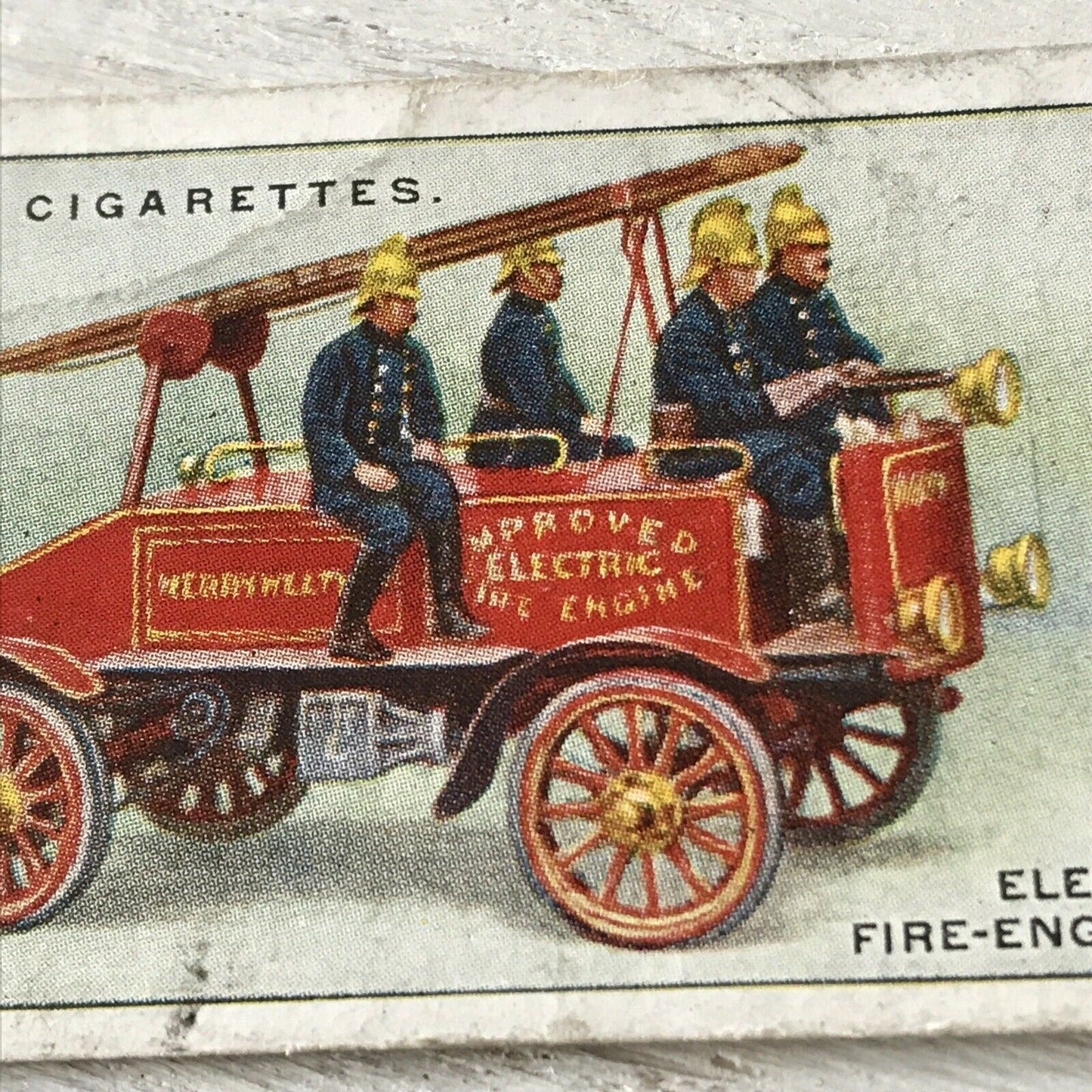 Players Cigarette Card Fire Fighting Appliances No 34 Electric Fire Engine 1910