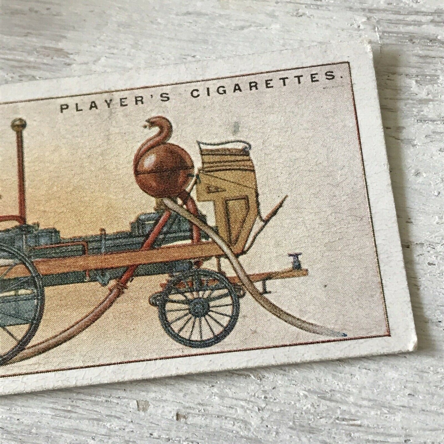 Players Cigarette Card Fire Fighting Appliances No 6 First Steam Fire Engine