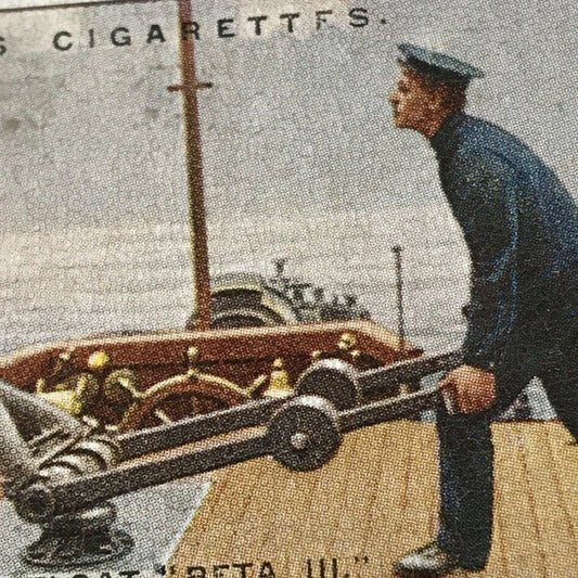 Players Cigarette Card - Fire Fighting Appliances - No 47 Monitor On Motor Firefloat