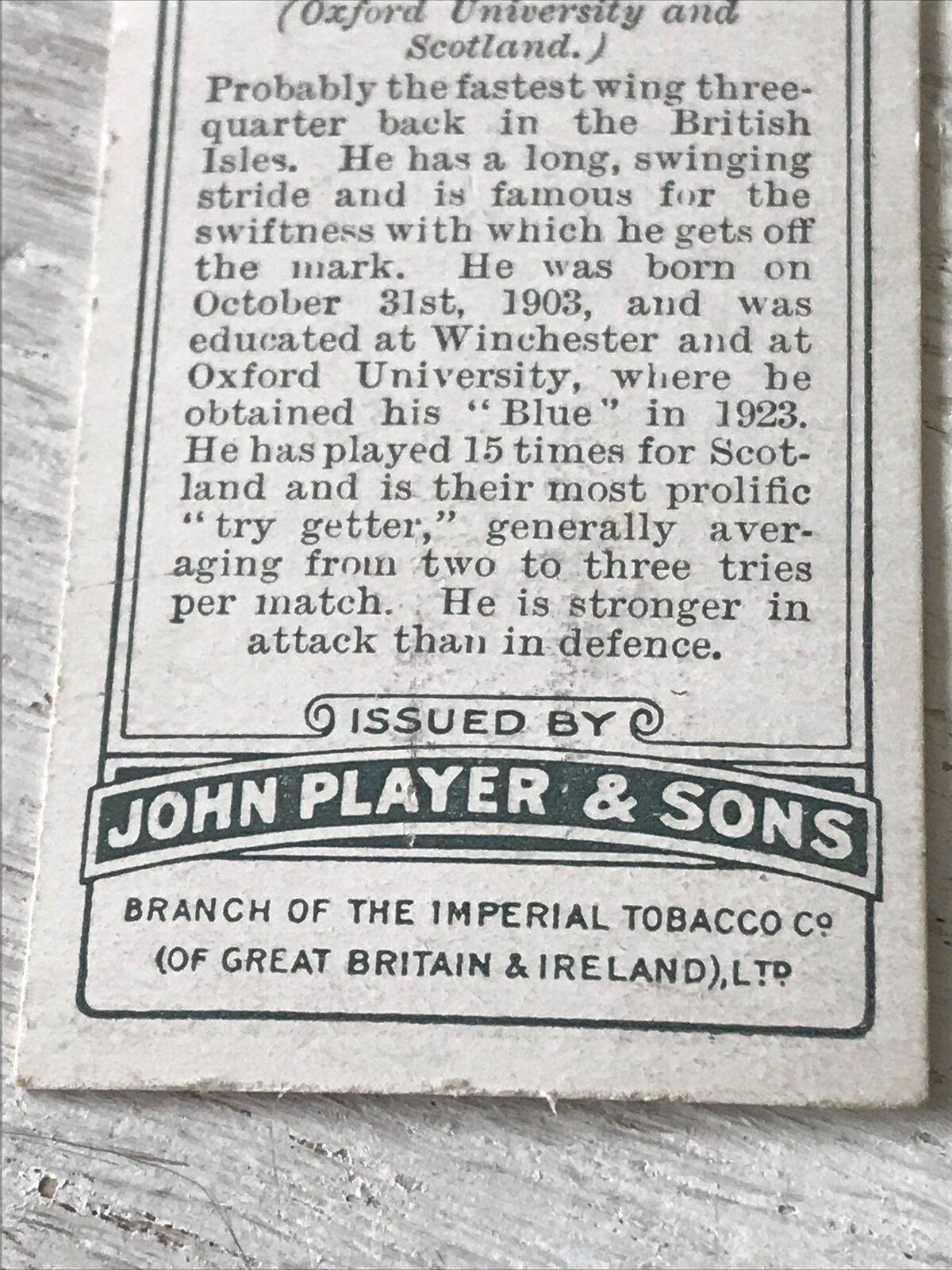 Players Cigarette Card Football Caricatures By Mac 47 I S Smith Oxford