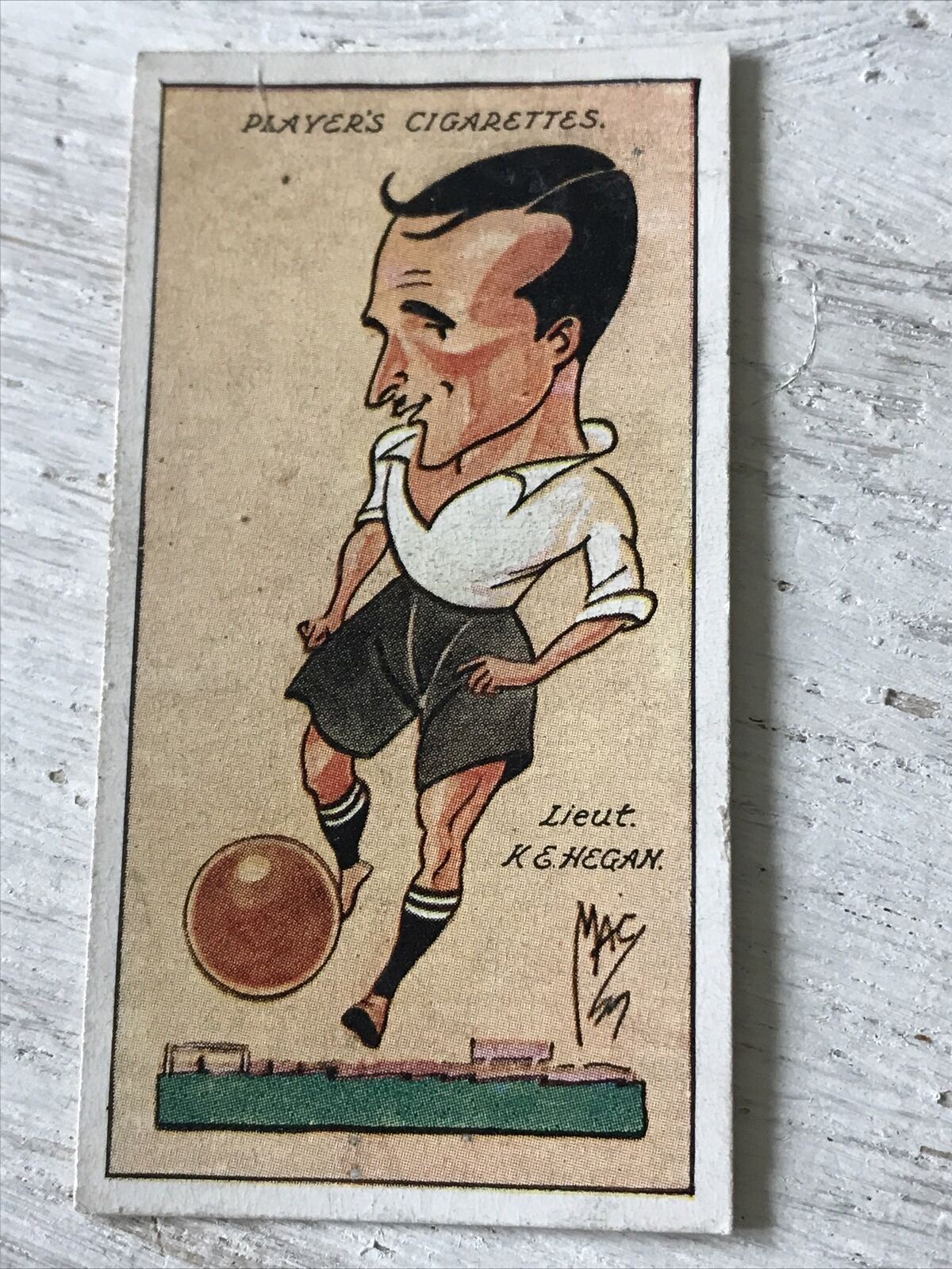 Players Cigarette Card Football Caricatures By Mac 15 K E Hegan Army Corinthiu