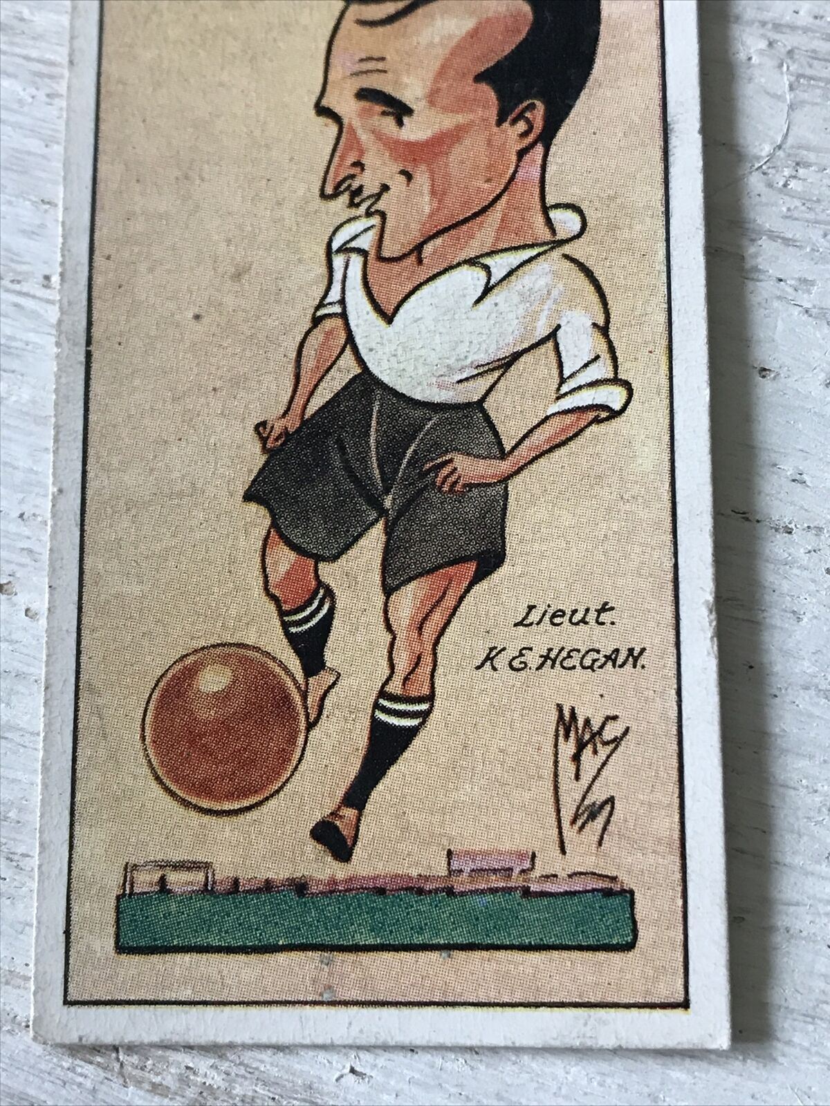 Players Cigarette Card Football Caricatures By Mac 15 K E Hegan Army Corinthiu