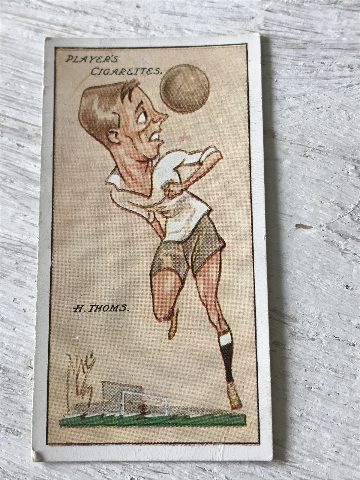 Players Cigarette Card Football Caricatures By Mac 32 H Thoms Derby County Harry