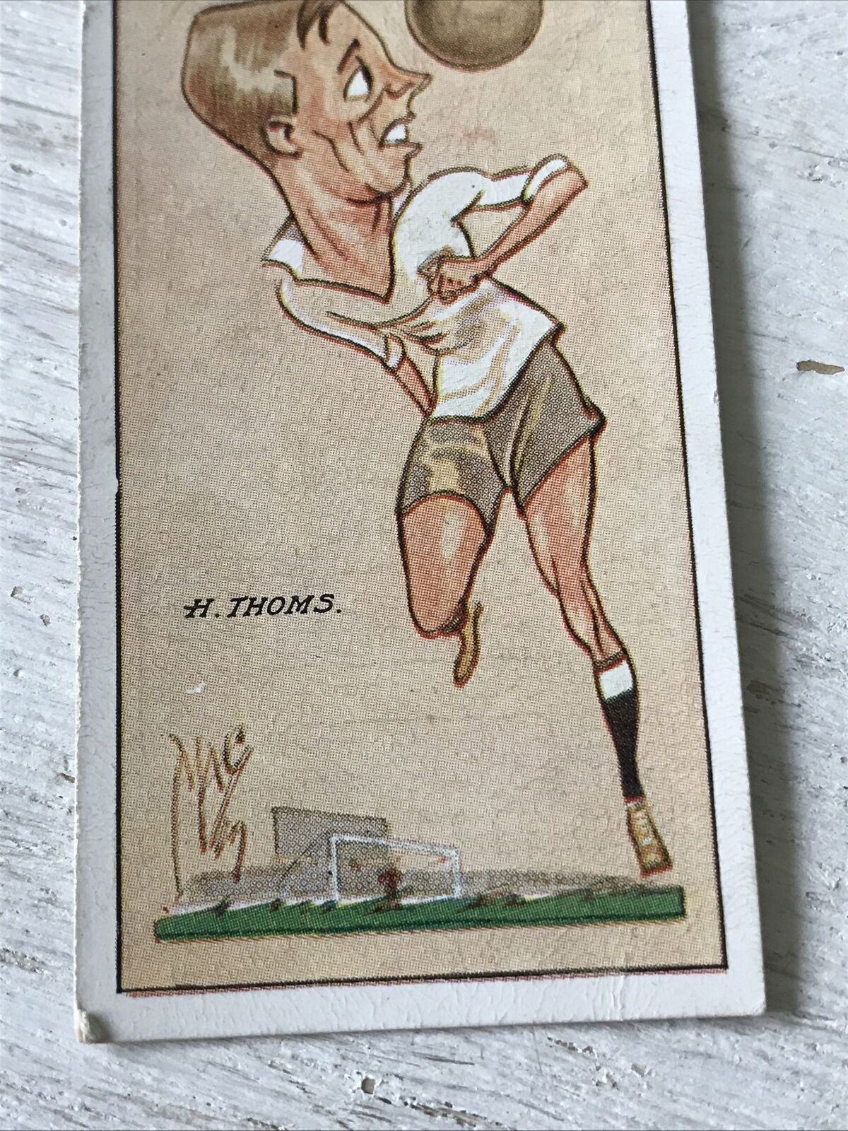 Players Cigarette Card Football Caricatures By Mac 32 H Thoms Derby County Harry