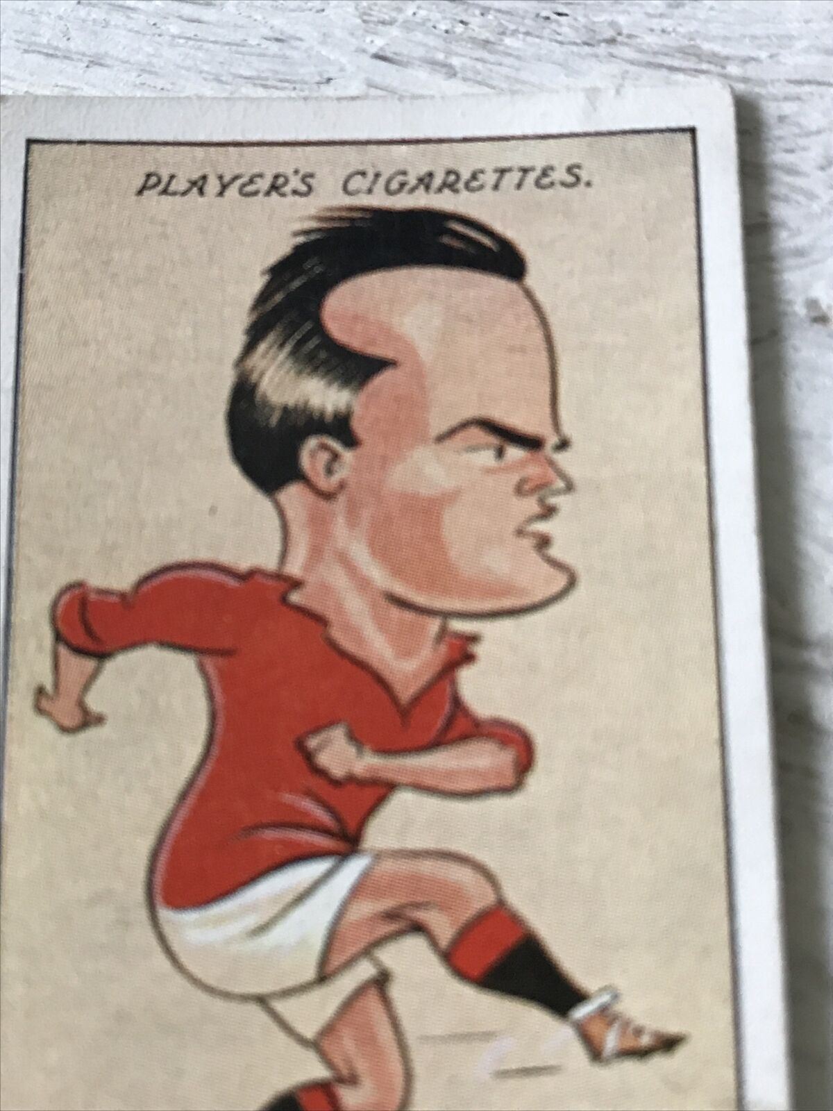 Players Cigarette Card Football Caricatures By Mac 19 Bob John Arsenal Wales