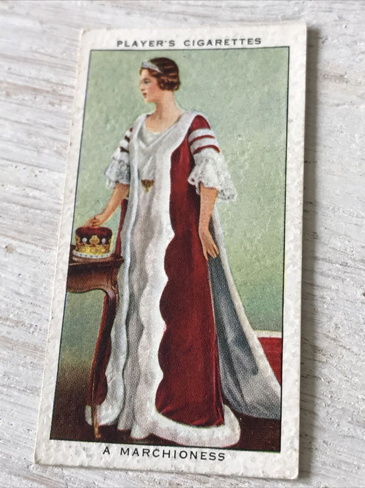 Players Cigarette Card Coronation Series Ceremonial Dress 10 Marchioness British