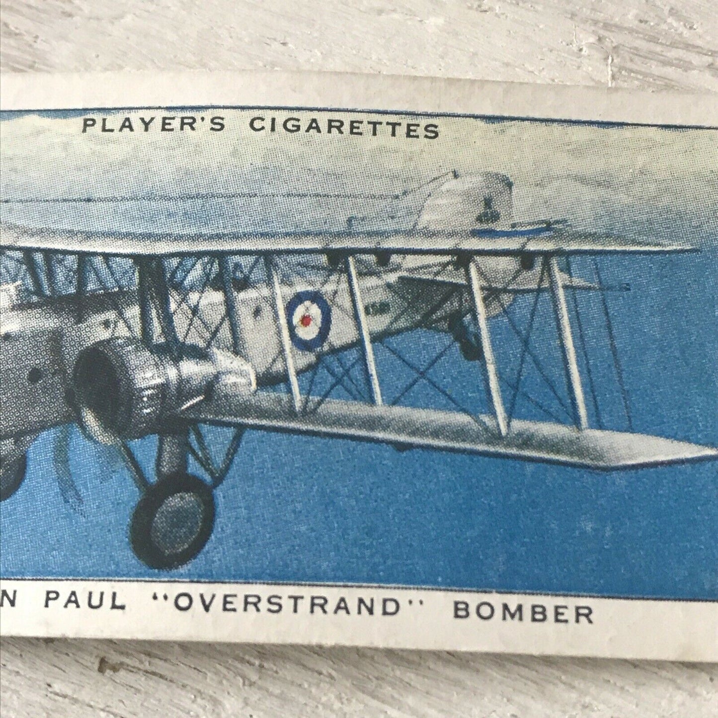 Players Cigarette Card Aircraft Of The Royal Airforce 8 Boulton Paul Overstrand