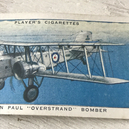 Players Cigarette Card Aircraft Of The Royal Airforce 8 Boulton Paul Overstrand